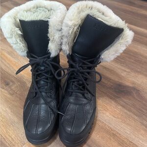 Ralph Lauren Black Fur-Lined Women's Quinta Boots